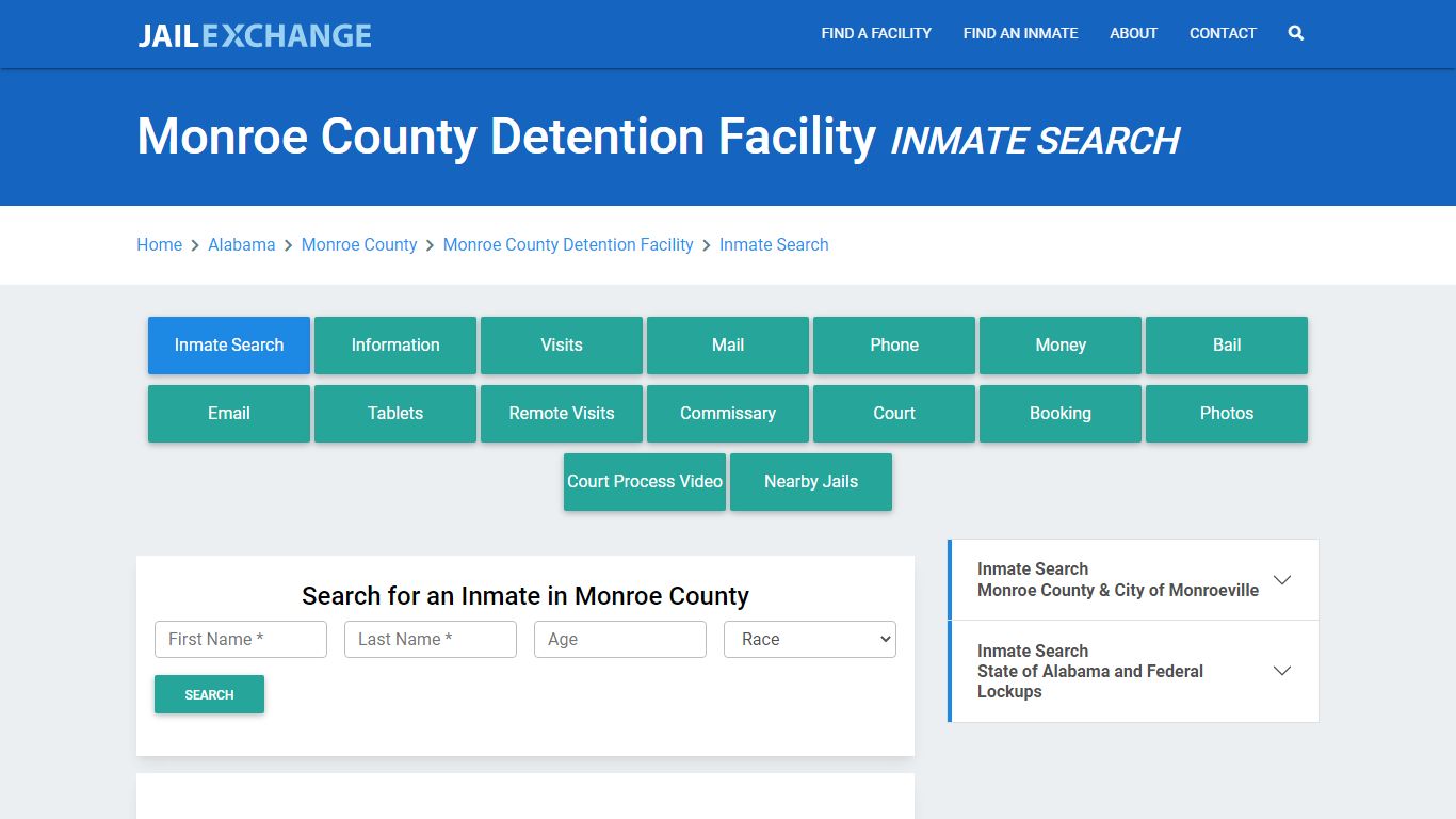 Monroe County Detention Facility Inmate Search - Jail Exchange