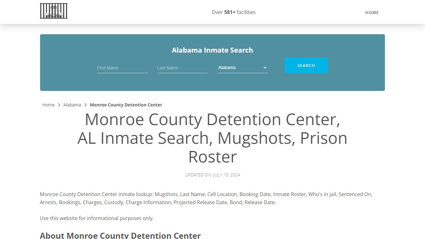 Monroe County Detention Center, AL Inmate Search, Mugshots, Prison ...